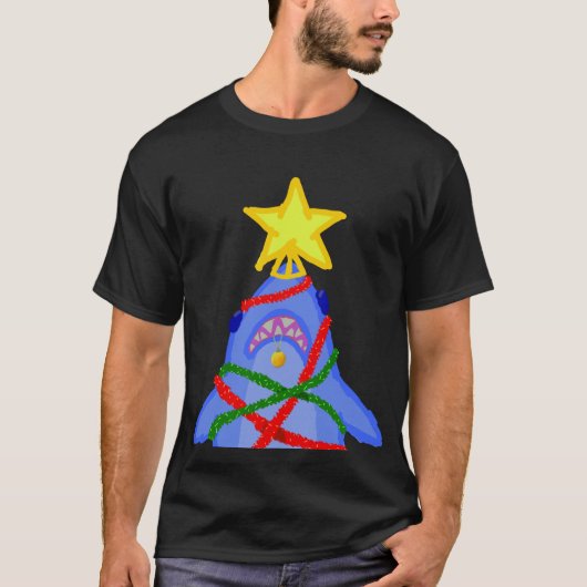 Shark kerstboom t-shirt (Voorkant)