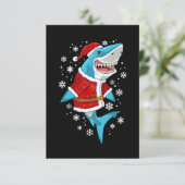 Shark kerstcadeautjes Kinder kerstkerstkerstfeestj Bedankkaart (Staand voorkant)