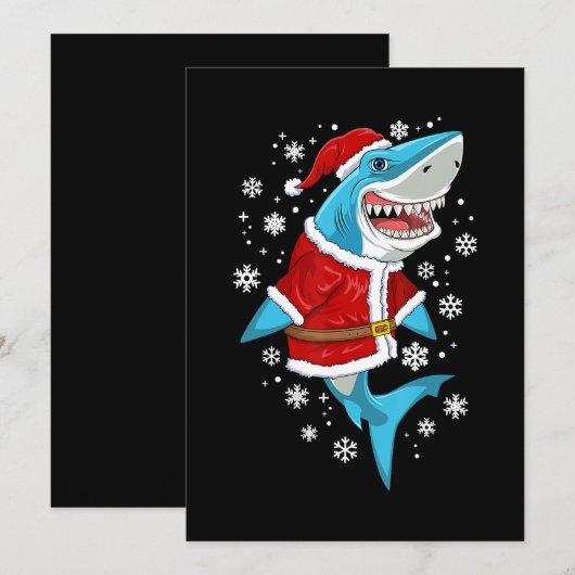 Shark kerstcadeautjes Kinder kerstkerstkerstfeestj Feestdagenkaart (Voorkant / Achterkant)