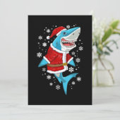 Shark kerstcadeautjes Kinder kerstkerstkerstfeestj Feestdagenkaart (Staand voorkant)