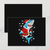 Shark kerstcadeautjes voor kerstcadeautjes aankondigingskaart (Voorkant / Achterkant)