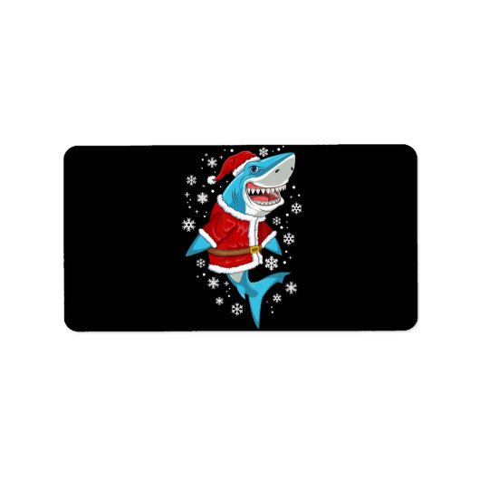 Shark kerstcadeautjes voor kerstcadeautjes etiket (Voorkant)
