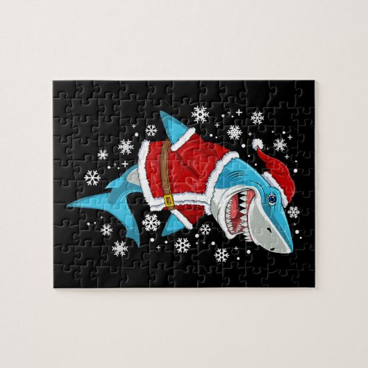 Shark kerstcadeautjes voor kerstcadeautjes legpuzzel (Horizontaal)