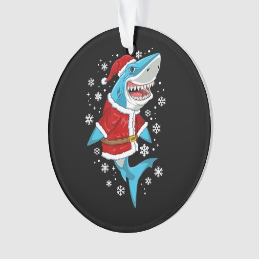 Shark kerstcadeautjes voor kerstcadeautjes ornament (voorkant)