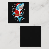Shark kerstcadeautjes voor kerstcadeautjes vierkante visitekaartje (Voorkant / Achterkant)