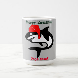 shark kerstfamilie , passie op maat koffiemok