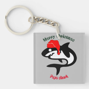 shark kerstfamilie , passie op maat sleutelhanger