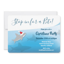 Shark Kerstfeest Vakantie uitnodiging