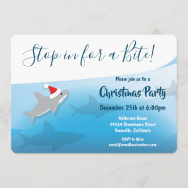 Shark Kerstfeest Vakantie uitnodiging