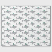 Shark Kerstmis Cadeaupapier (Vlak)