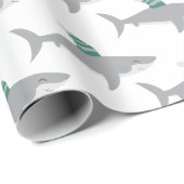 Shark Kerstmis Cadeaupapier (Rol Hoek)