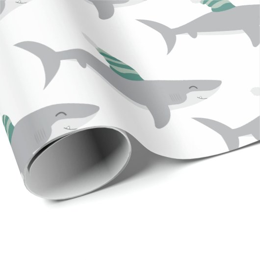 Shark Kerstmis Cadeaupapier (Rol Hoek)