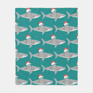Shark Kerstmis Fleece Deken
