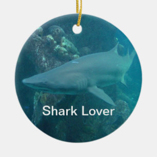 Shark kerstversiering keramisch ornament