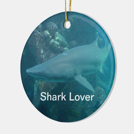 Shark kerstversiering keramisch ornament (Links)