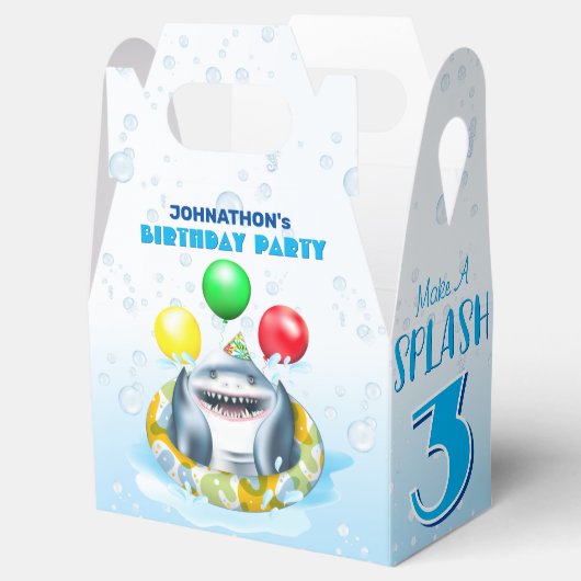 Shark Kids Verjaardag Bedankdoosjes (Geopend)
