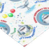 Shark Kids Verjaardag Tafelkleed (Gekanteld)