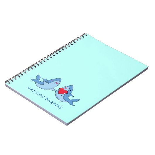 Shark Kind Cute Kawaii Notitieboek (Linkerzijde)