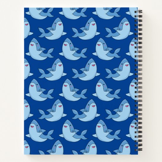 Shark Kind Cute Kawaii Notitieboek (Achterkant)