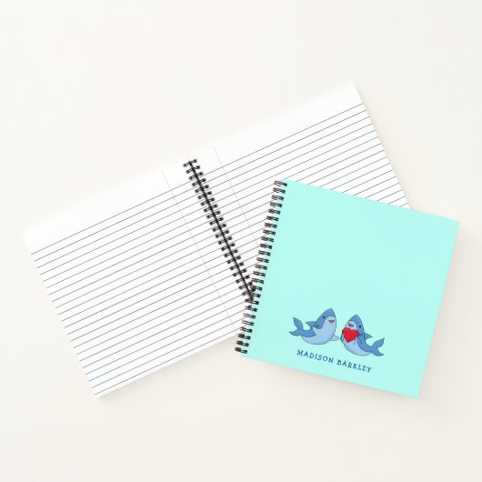 Shark Kind Cute Kawaii Notitieboek (Binnen)