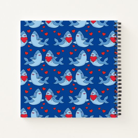 Shark Kind Cute Kawaii Notitieboek (Achterkant)