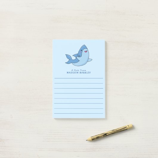 Shark Kind Cute Kawaii Post-it Notes (Op bureau)