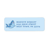 Shark Kind Cute Kawaii Return Address Label (Voorkant)
