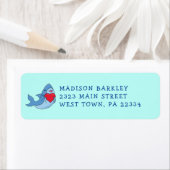 Shark Kind Cute Kawaii Return Address Label (Insitu)