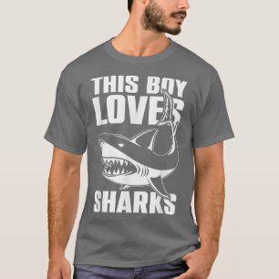 Shark Kinder Ocean Animal Deze jongen houdt van ha T-shirt