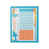 Shark Kinder Reward Chart voor Daily Routine Chore Notitieblok (Linkerzijde)