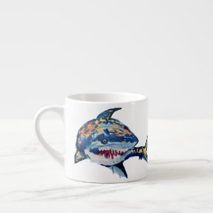 Shark "Kunst van kinderen" Espresso Kop