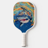 Shark "Kunst van kinderen" Pickleball Paddle (Achterkant)