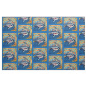 Shark "Kunst van kinderen" Stof (Fat Quarter)