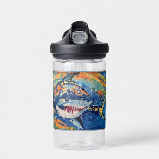 Shark "Kunst van kinderen" Waterfles (Voorkant)