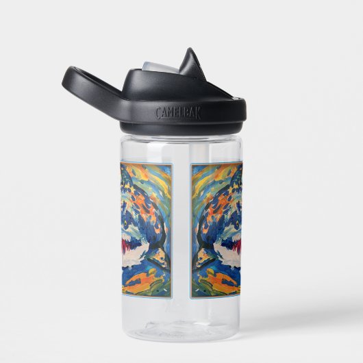 Shark "Kunst van kinderen" Waterfles (Rechts)