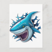 Shark logo T-Shirt Briefkaart (Voorkant)