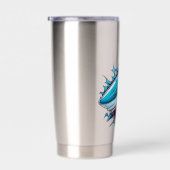 Shark logo T-Shirt Geïsoleerde Drinkbeker (Rechts)