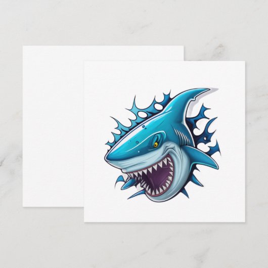Shark logo T-Shirt Kaart (Voorkant / Achterkant)