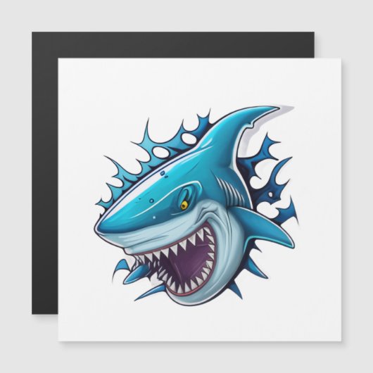 Shark logo T-Shirt Magnetische Uitnodiging (Voorkant / Achterkant)