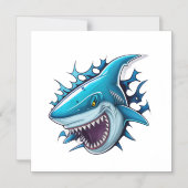 Shark logo T-Shirt Magnetische Uitnodiging (Voorkant)