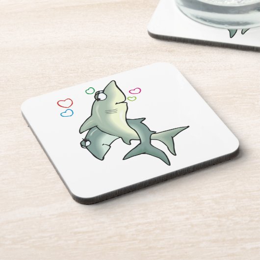 Shark Love Bier Onderzetter (Linkerzijde)