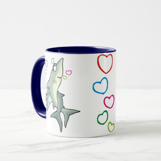 Shark Love Mok (Voorkant links)