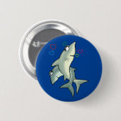 Shark Love Ronde Button 5,7 Cm (Voorkant /achterkant)