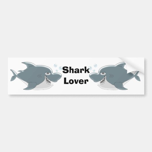 Shark Lover Bumpersticker (Voorkant)