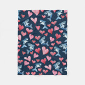 Shark Lover Fleece Deken (Voorkant)