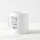 Shark Lover Funny Coffee Mug Thinking Sharks Koffiemok (Voorkant links)
