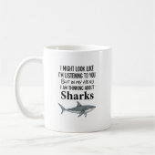 Shark Lover Funny Coffee Mug Thinking Sharks Koffiemok (Links)