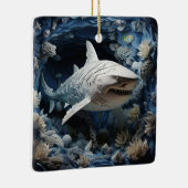 Shark Lover Gift Kerstmis Keramisch Ornament (Rechts)