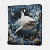 Shark Lover Gift Kerstmis Keramisch Ornament (Links)