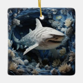 Shark Lover Gift Kerstmis Keramisch Ornament (Voorkant)